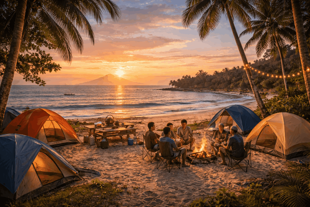 Tempat Camping Tepi Pantai Anyer Favorit untuk Liburan Santai dengan View Laut