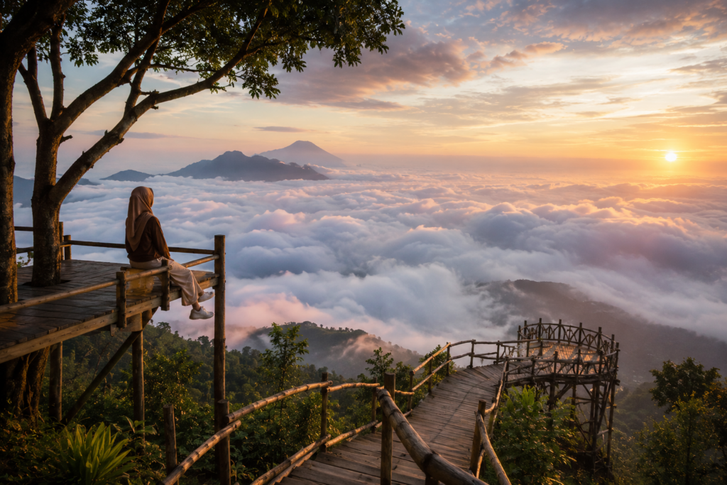 Spot Foto Negeri Di Atas Awan Banten Destinasi Sunrise Terindah Dengan Pemandangan Kabut Yang Viral Dan Instagramable