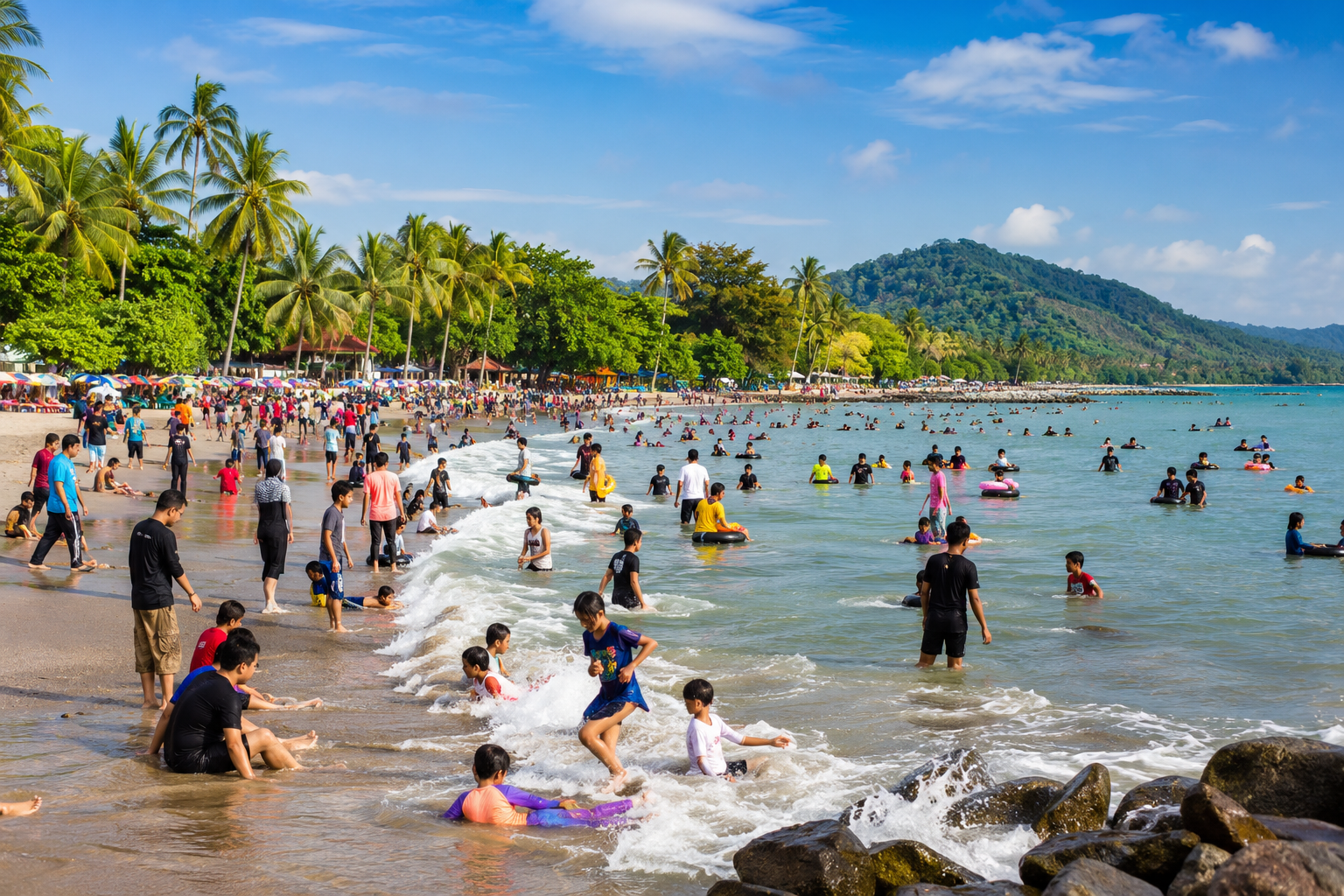 Wisata Anyer Banten Tetap Ramai