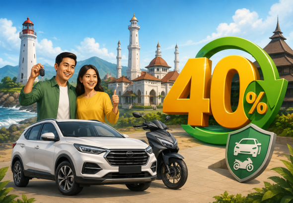 Pajak Kendaraan Banten Diskon 40 Persen