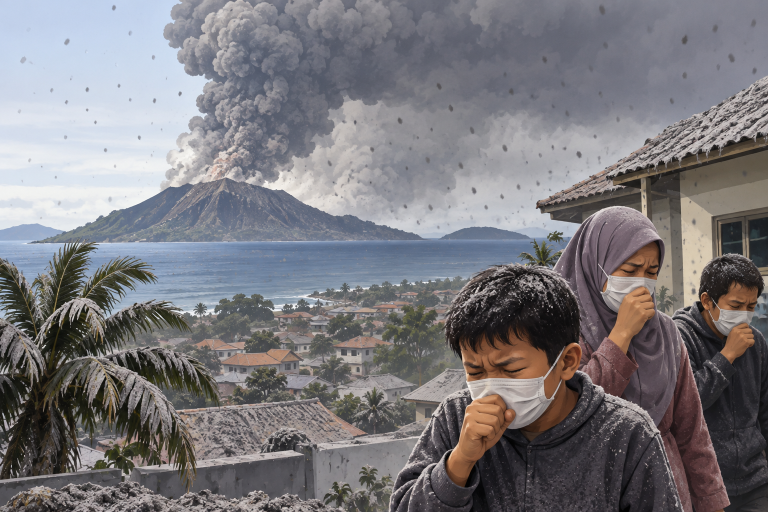 Kasus ISPA Banten Akibat Abu Krakatau