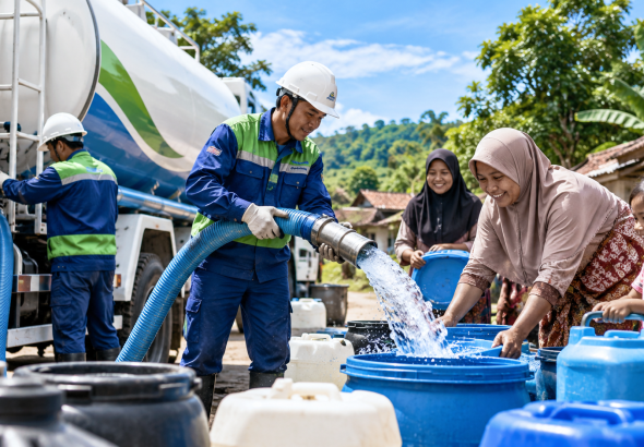 PTPN Salurkan Air Bersih Banten