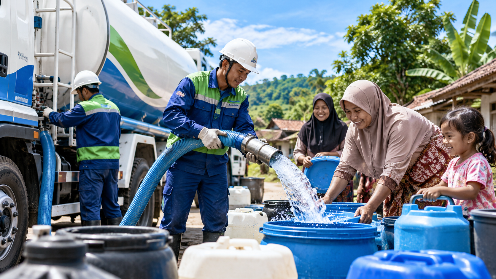 PTPN Salurkan Air Bersih Banten